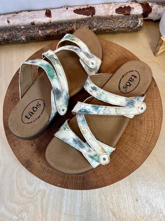 Taos Footwear Shoes - Taos Double U Sandals Leather & Calf Hair Mix Size 8